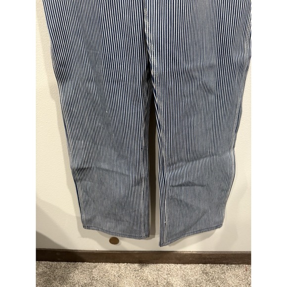 Big Smith Overalls 1960s Vintage Blue and White Stripe NWT 33x32 - Picture 4 of 14